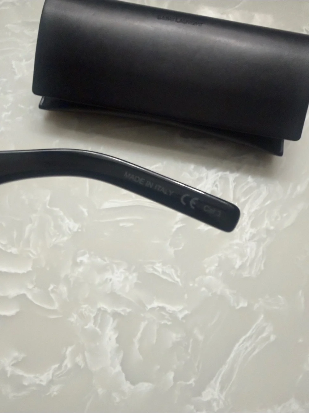 Saint Laurent Black and Tortoiseshell Wayfarer Sunglasses